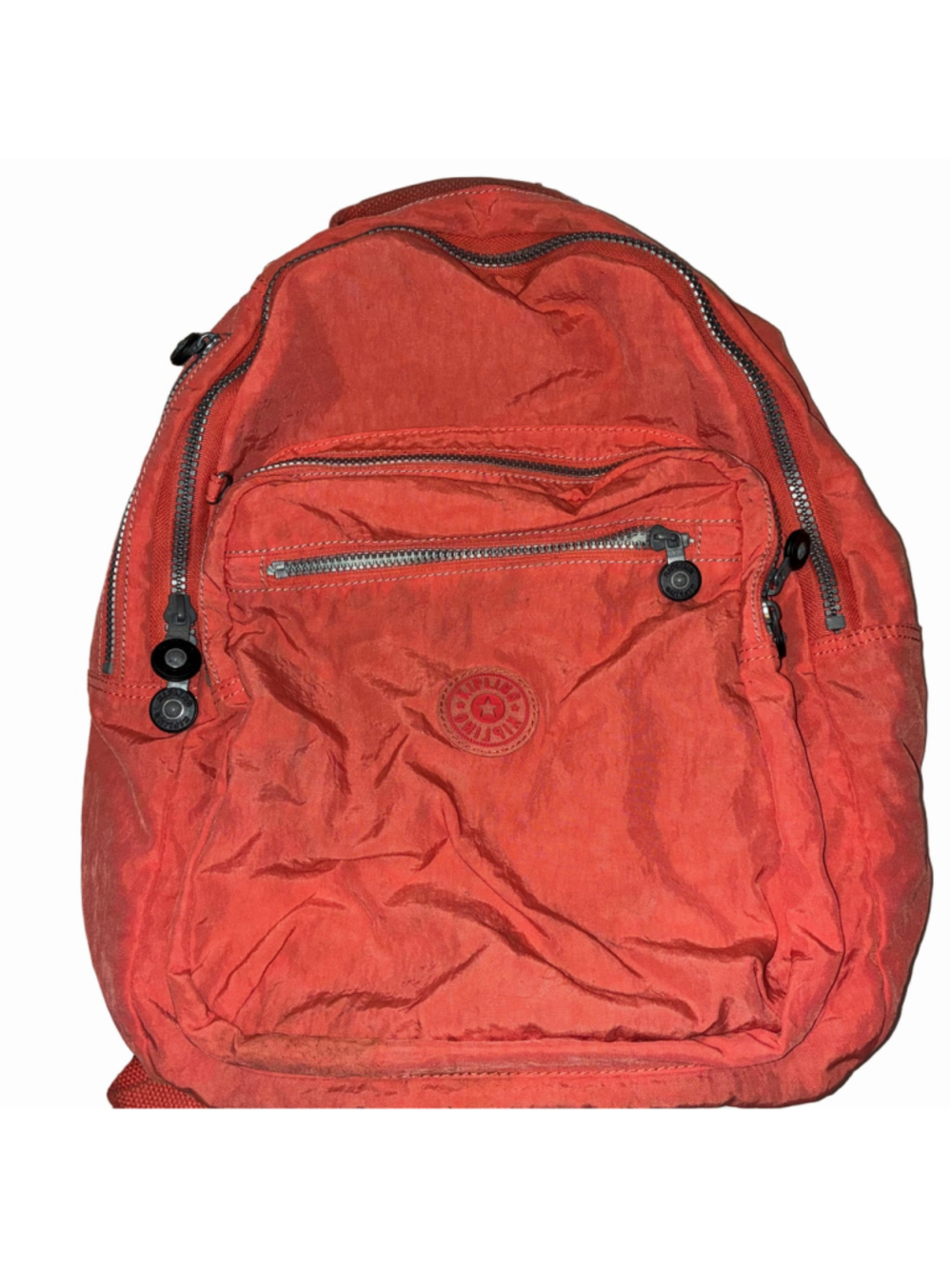 Women's Kipling Orange Backpack with Laptop Sleeve